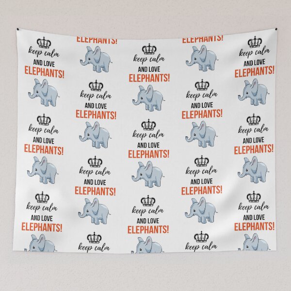 Item preview, Keep Calm And Love Elephants! designed and sold by PinkPandaPress.