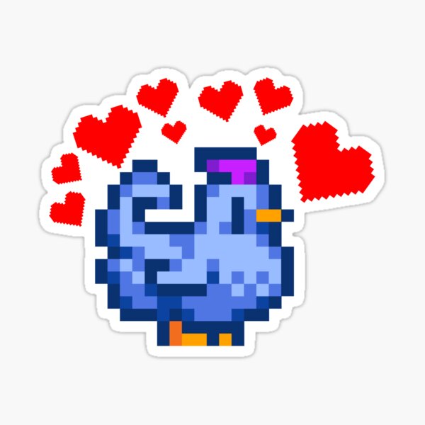 Aperçu de l'œuvre poulet bleu stardew valley créée et vendue par hardfeelings.