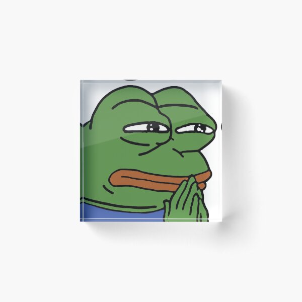 MonkaHmm Twitch Emote in HD Acrylic Block