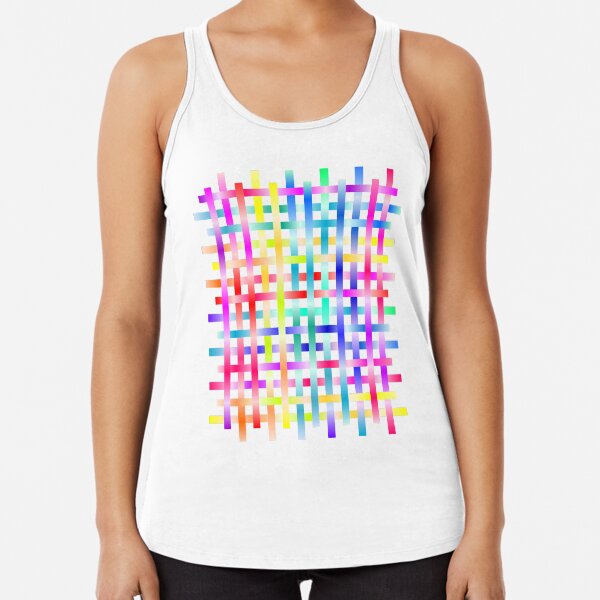 Strips Rainbow Racerback Tank Top
