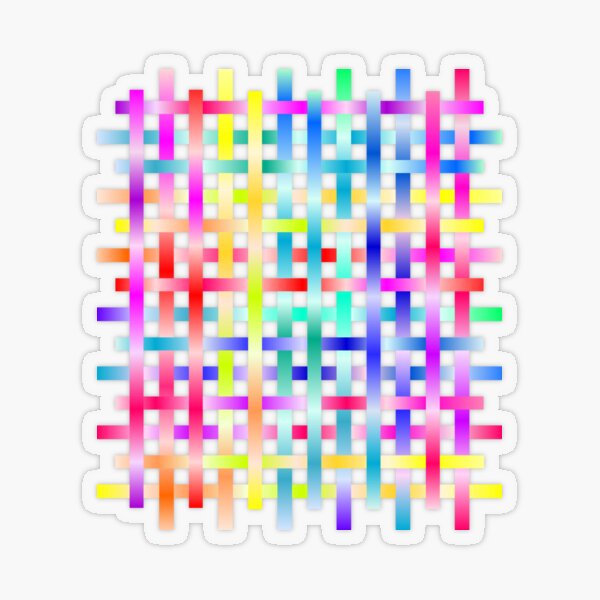 Strips Rainbow Transparent Sticker