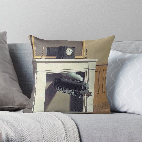 Time Transfixed - Rene Magritte Throw Pillow