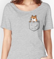 Doge Pocket (Pocket Doge T-Shirt) Women's Relaxed Fit T-Shirt