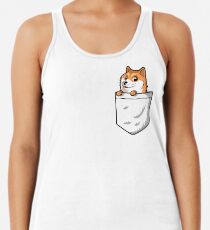 Doge Pocket (Pocket Doge T-Shirt) Racerback Tank Top