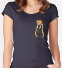 Little Pocket Moon Women's Fitted Scoop T-Shirt