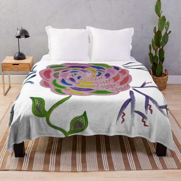 Aperçu de l'œuvre Tableau peinture d'une fleur en coeur créée et vendue par VataYellowSeed.