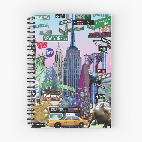 Item preview, New York, City Map, Brooklyn, Queens, Manhattan, Staten Island, Bronx, sites, City, land marks designed and sold by Pascally.