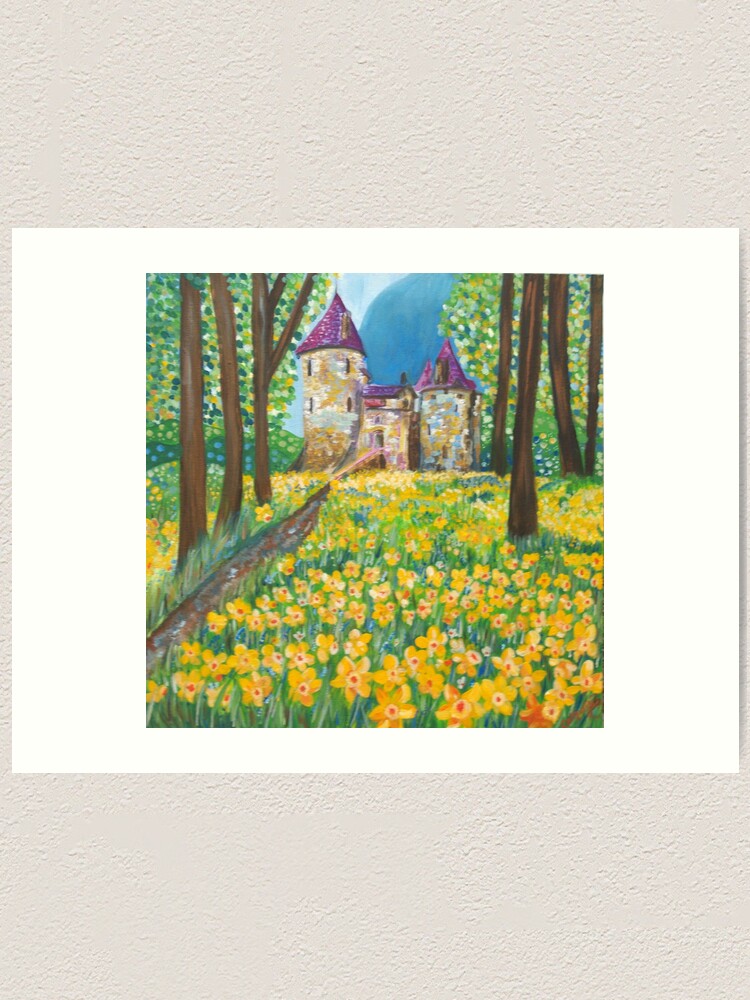 Alternate view of Castell Coch in the Spring Art Print