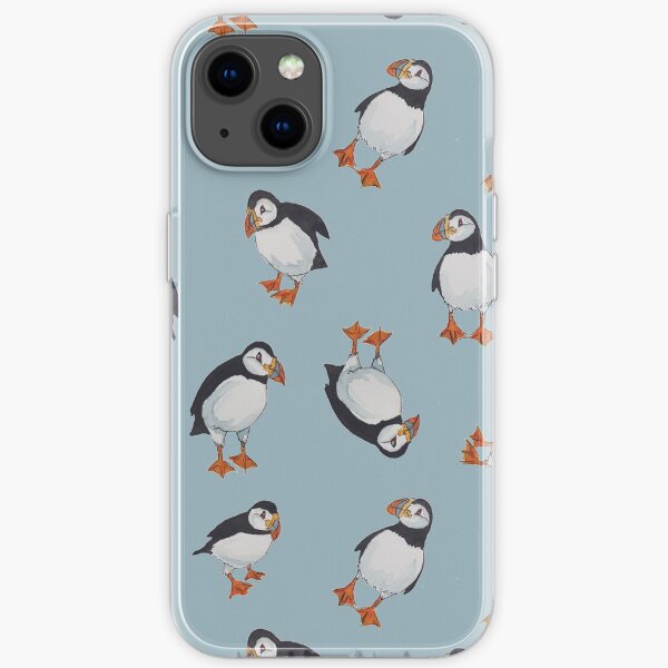 Perfectly Perfect Puffins! iPhone Soft Case