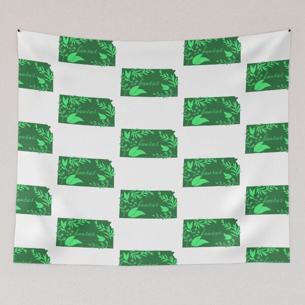 Item preview, Green Leaves Forest Garden State of Kansas white background designed and sold by Ella's  Doodles And Designs.