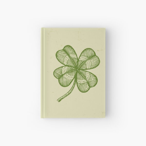 Vintage lucky clover Hardcover Journal