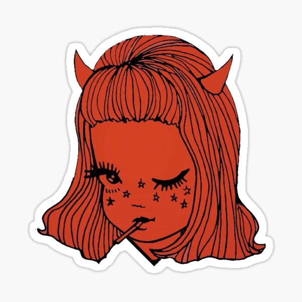 Demon Girl Sticker For Sale By Andi0521 Redbubble