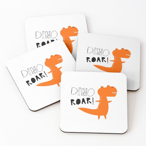 Item preview, Cute Orange Dinosaur Dino Roar Kawaii designed and sold by kristinedesigns.