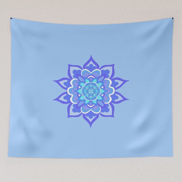 Item preview, Blue Floral Mandala designed and sold by Orchyd.