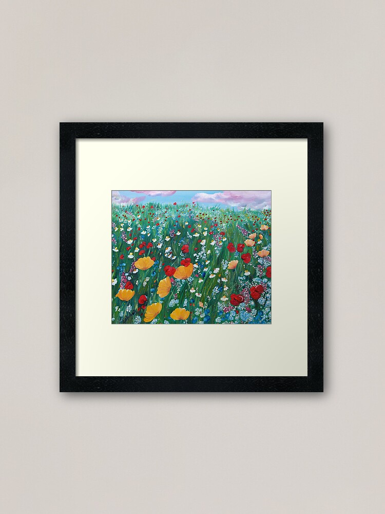 Alternate view of Meadow of love Framed Art Print