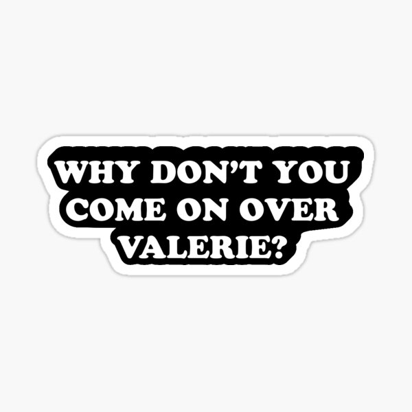 Valerie - black and white Sticker