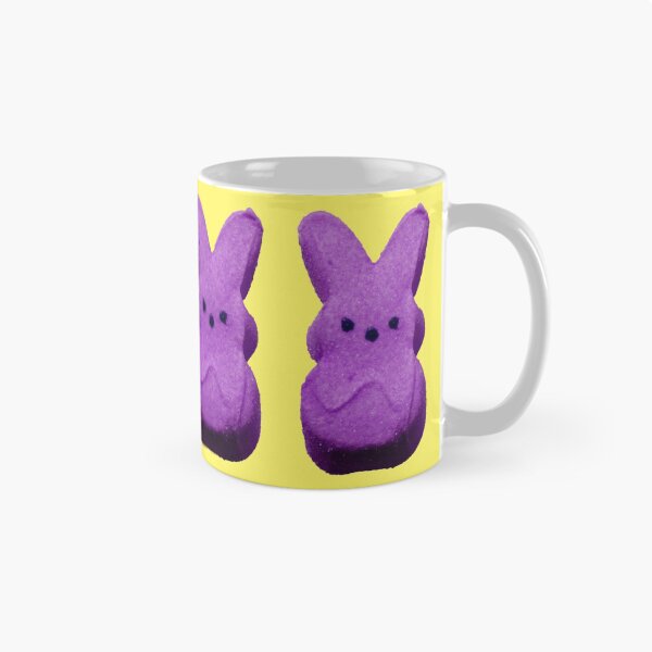 Item preview, Easter Peeps Bunny in Purple on Yellow for Mugs designed and sold by Darcy777.