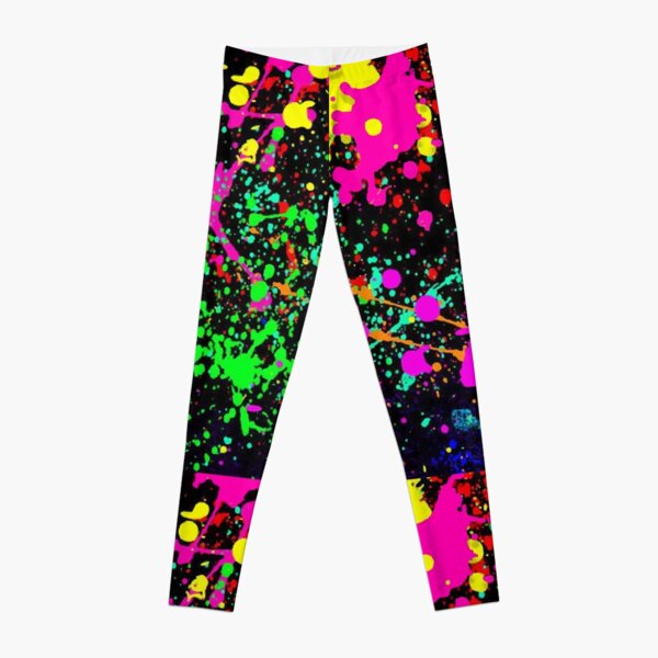 Glow In The Dark Neon Rainbow Leggings Leggings
