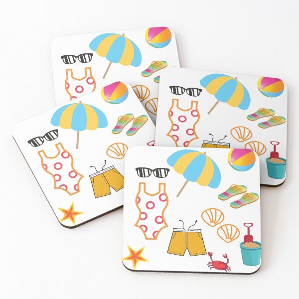 Item preview, All About That Beach Swimsuit Glasses Umbrella Sand Slippers designed and sold by Laurelbdesigns.