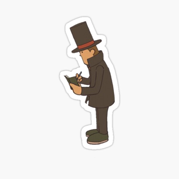 Layton investigating Sticker