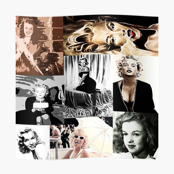 Nostalgic Art Magnet 8 cm x 6 cm Marilyn Monroe Collage Norma Jean # 