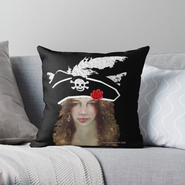 Pirate Girl Throw Pillow