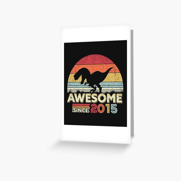 Awesome Since 2014 T-Shirt 5 Years Old Dinosaur Gift Awesome Since 2014 T-Shirt 5 Years Old Dinosaur Gift