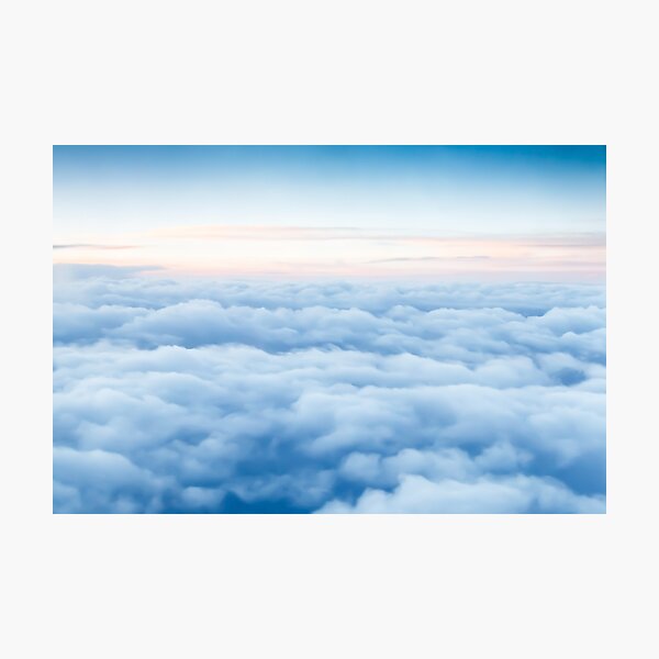 Clouds from an Airplane - Sunrise on the Horizon Photographic Print
