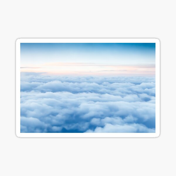 Clouds from an Airplane - Sunrise on the Horizon Sticker