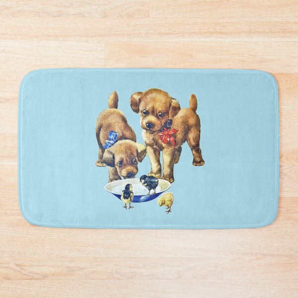 Item preview, Vintage Children's Book Illustration of Puppies & Chicks designed and sold by FuzzyHoney.