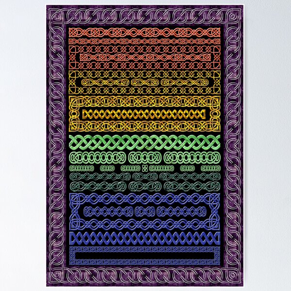 Item preview, Crystal Celtic Knot Borders Plate 1 ~ Decoupage Paper designed and sold by MaryJaneBayliss.