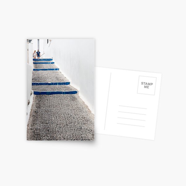 Santorini Cobblestone Postcard