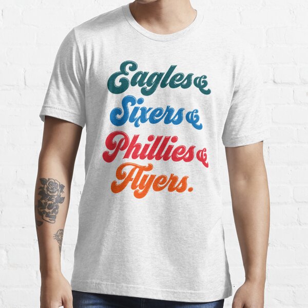 Philly Mascots Unisex Short Sleeve Tee - Sixers, Flyers, Eagles, Phillies  Active