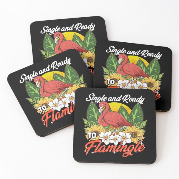Item preview, Single And Ready To Flamingle Flamingo Dating Pun designed and sold by perfectpresents.