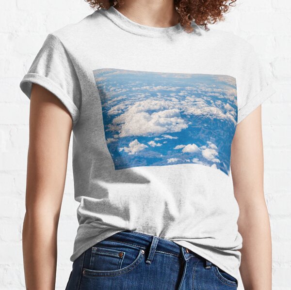 Flying Above Clouds - View on The Snowy Hills Classic T-Shirt