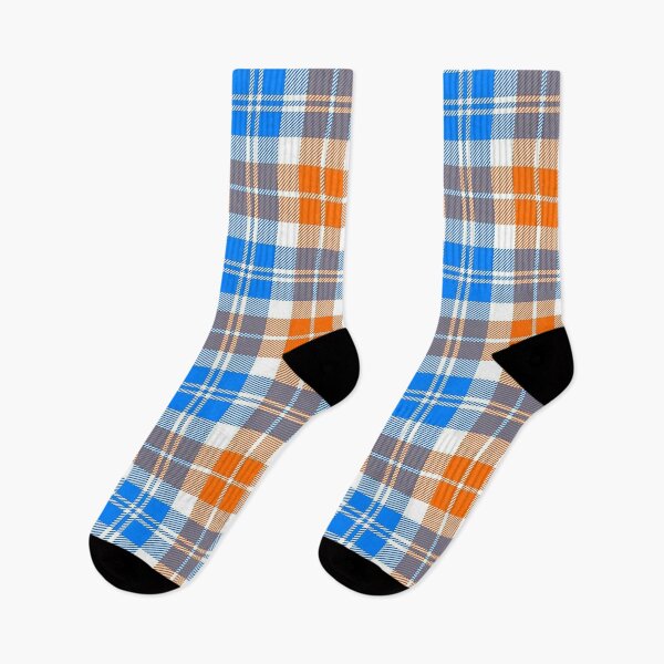 Item preview, Orange Blue Checkers Tartan Vintage Retro Pattern designed and sold by MilkAnna.
