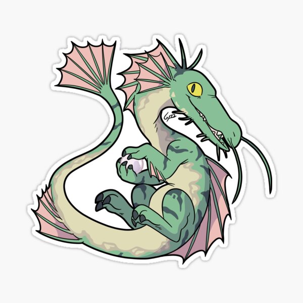 Copper Dragon Chibi Kiss-cut Stickers, Fantasy Stickers for