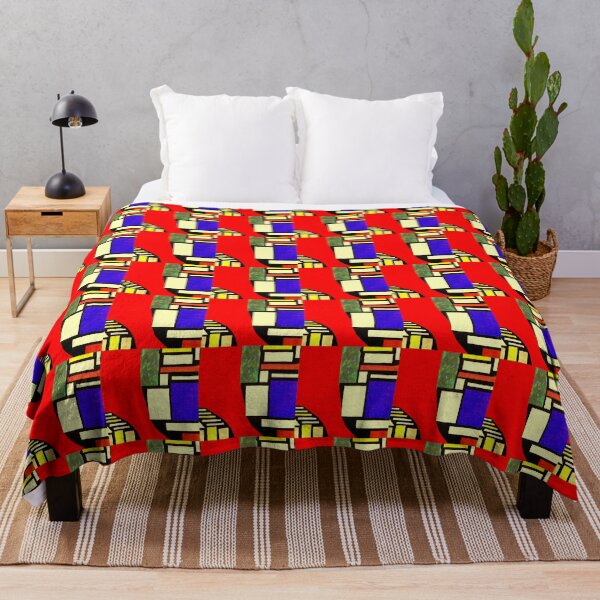 Item preview, Painting illustration Style artist Piet Mondrian dominant red designed and sold by Carré Comme Orange.