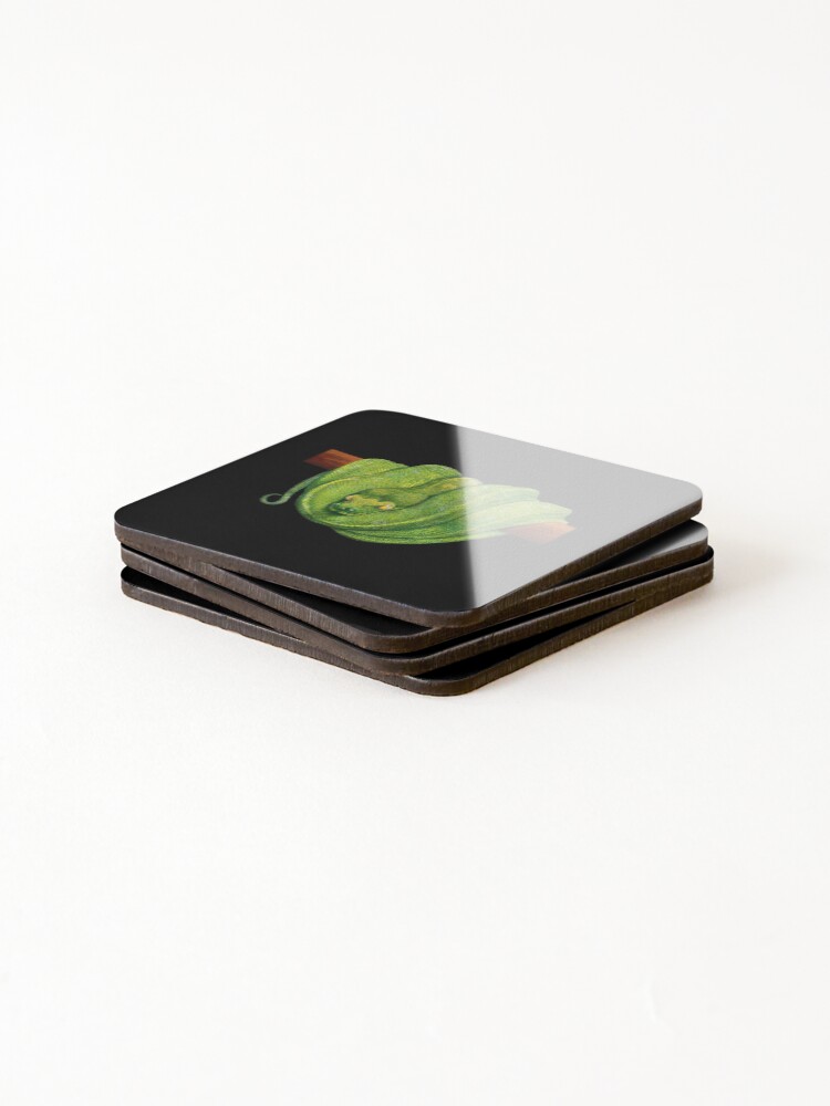 Thumbnail 4 of 5, Coasters (Set of 4), Green Tree Python designed and sold by TimJeffsArt.