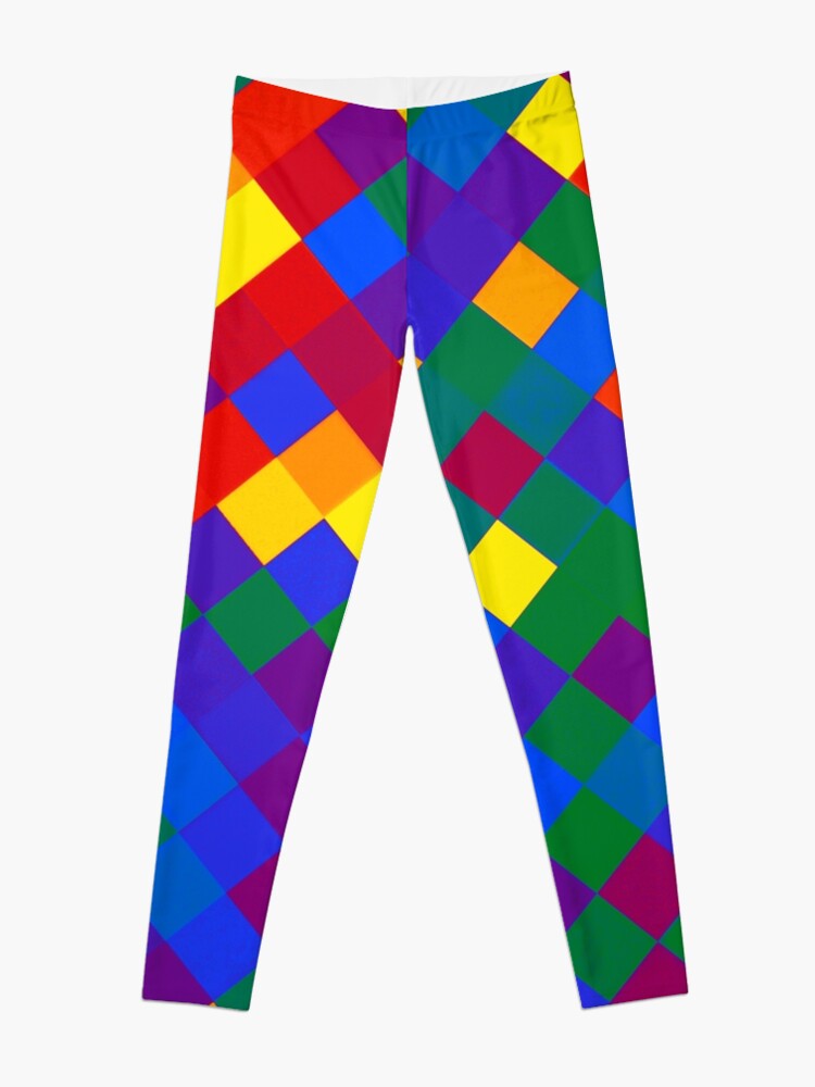 Discover Gay Pride Checkered Squares Gradient Leggings