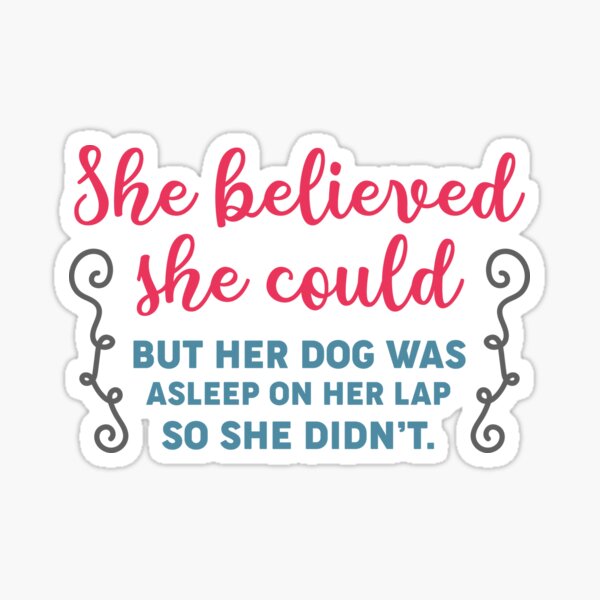 Funny Lap Dog Quote Sticker