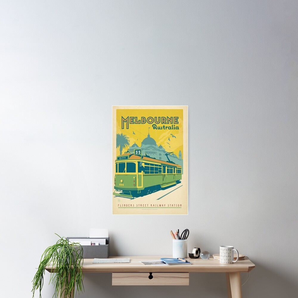 Vintage Melbourne Australia Poster