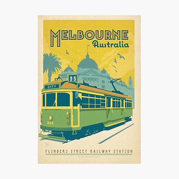 Vintage Melbourne Australia Photographic Print