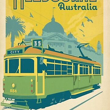 Artwork thumbnail, Vintage Melbourne Australia by repeat art