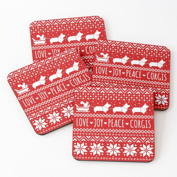 Item preview, Festive Corgi Christmas Holiday Pattern | Pembroke Welsh Corgis designed and sold by Jenn Inashvili.