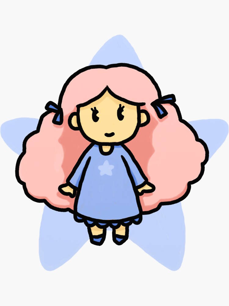 Thumbnail 3 of 3, Sticker, puffy girlie designed and sold by Jimmies.