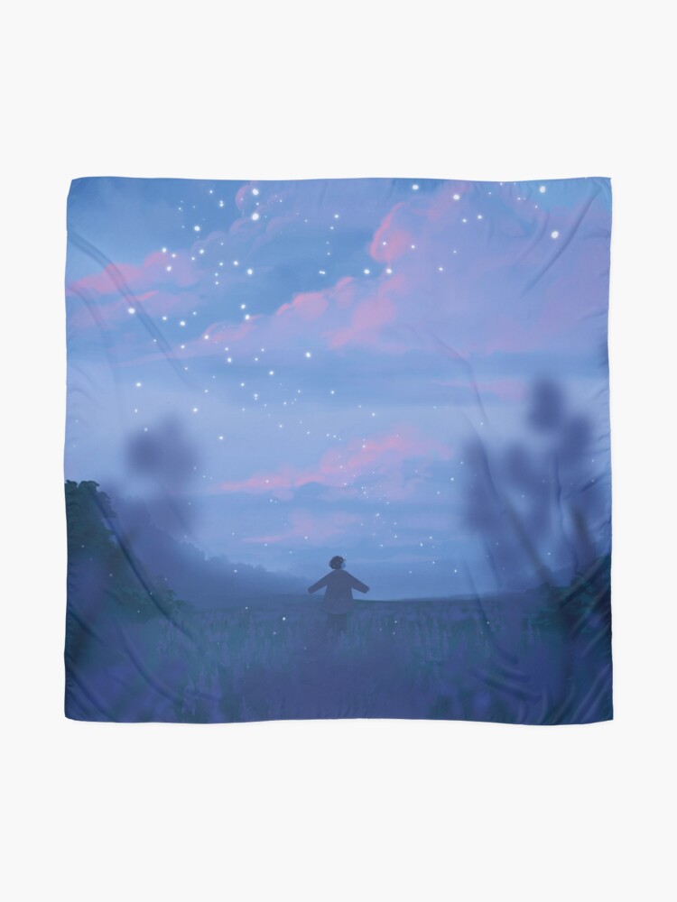 Alternate view of lavender fields and the bluest dawns Scarf