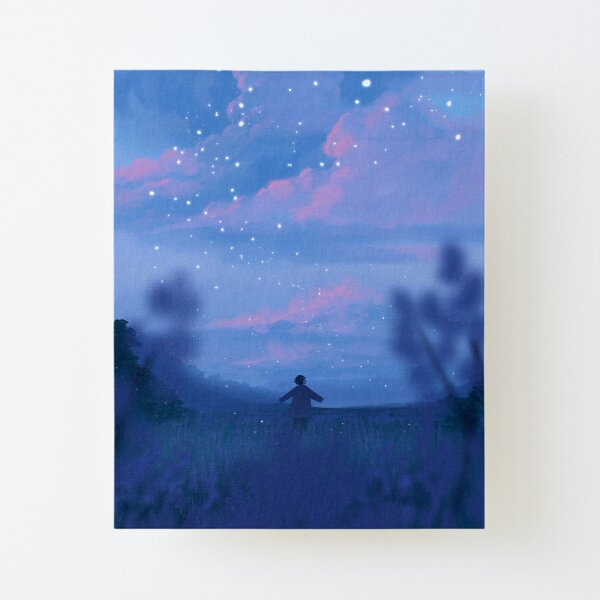 lavender fields and the bluest dawns Canvas Mounted Print