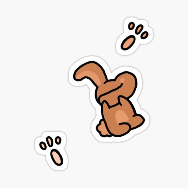 shy bunny Sticker