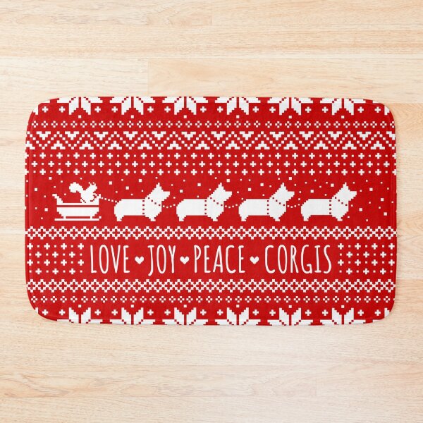 Item preview, Festive Corgi Christmas Holiday Pattern | Pembroke Welsh Corgis designed and sold by Jenn Inashvili.